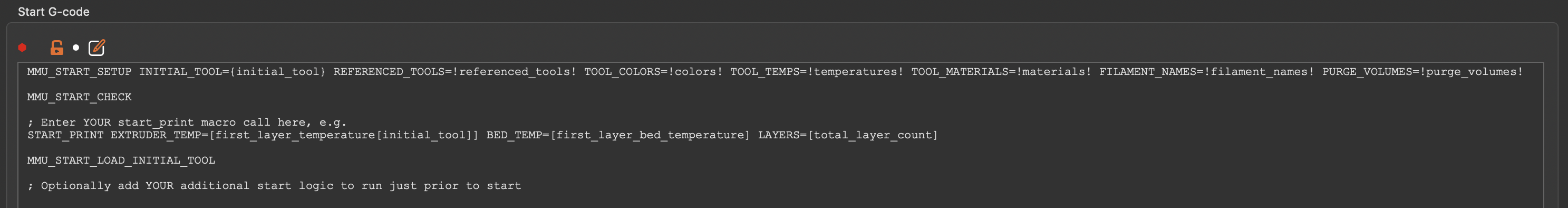 Custom Start G-Code