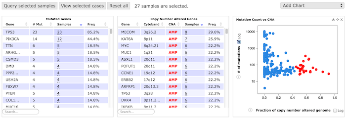 Alterations in heavily copy-number altered endometrial cancer cases